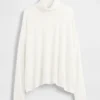 Oversized Pointelle Turtleneck