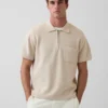 Oversized Quarter-Zip Pocket Polo Sweater