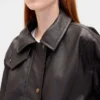 Oversized Vegan Leather Jacket