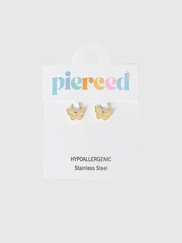 Pierced Co Classic Butterfly Charm for Huggie Earrings