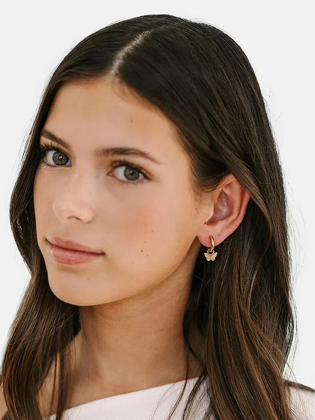 Pierced Co Classic Butterfly Charm for Huggie Earrings