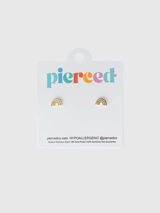 Pierced Co Classic Rainbow Screwback Earrings