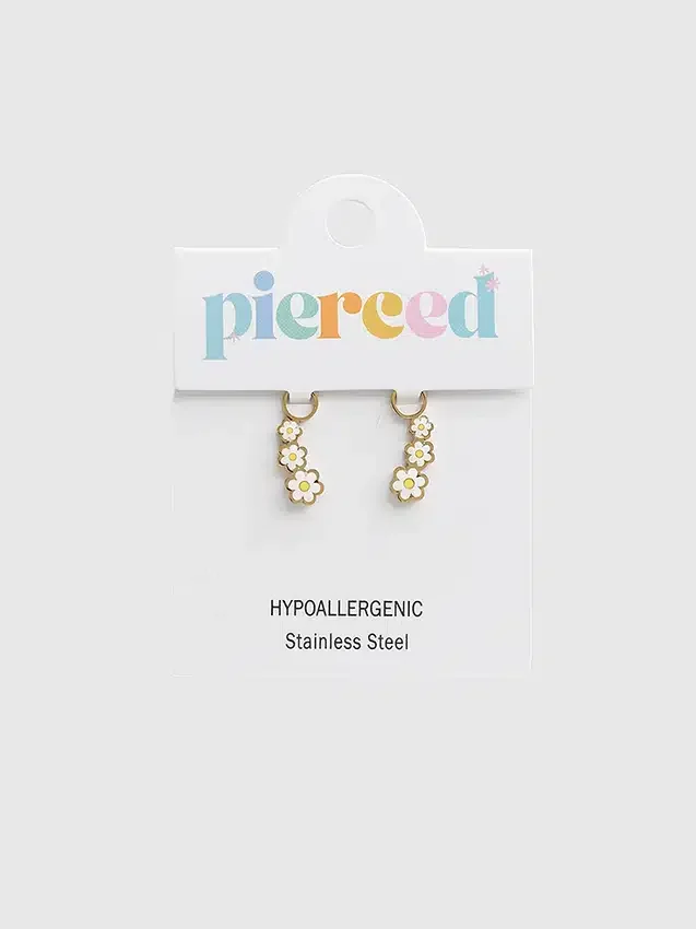 Pierced Co Daisy Crawler Charm for Huggie Earrings