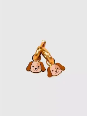 Pierced Co Dog Charms for Huggie Earrings