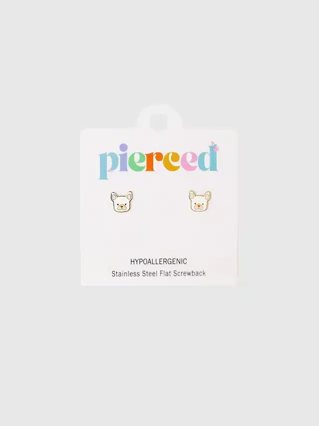 Pierced Co Dog Screwback Earrings