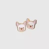 Pierced Co Dog Screwback Earrings