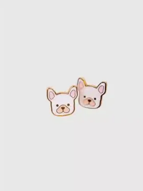 Pierced Co Dog Screwback Earrings