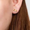 Pierced Co Dog Screwback Earrings