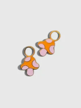 Pierced Co Garden Mushroom Charms for Huggie Earrings