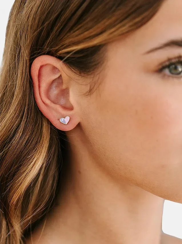 Pierced Co Heart Duo Screwback Earrings
