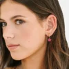 Pierced Co Hot Pink Flower Charm for Huggie Earrings