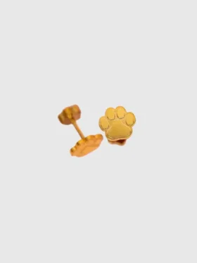 Pierced Co Paw Print Screwback Earrings
