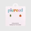 Pierced Co Pea Pod / Tomato Screwback Earrings
