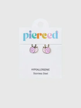 Pierced Co Snail Charms for Huggie Earrings