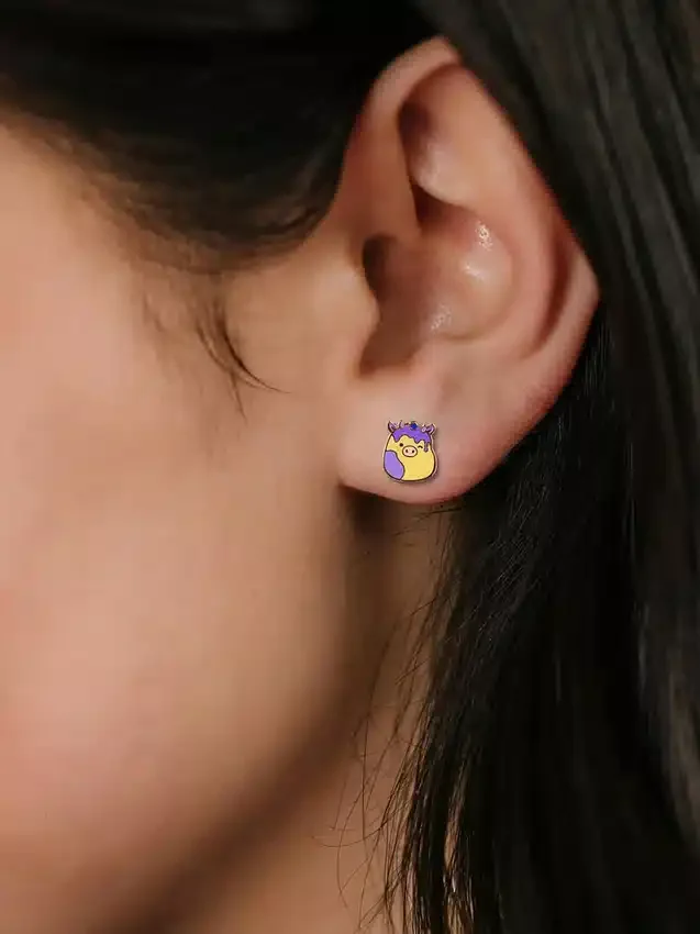 Pierced Co Squishmallows Benito Screwback Earrings