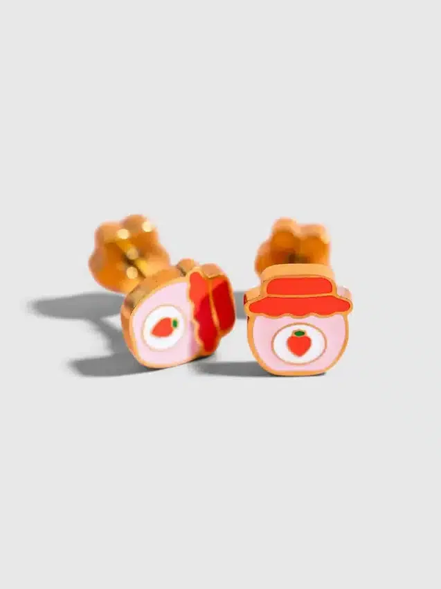 Pierced Co Strawberry Jam Screwback Earrings