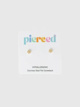 Pierced Co Tiny Classic Flower Screwback Earrings