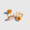 Pierced Co Watering Can Screwback Earrings