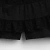 Pintuck Lace-Trim Easy Mini Skort