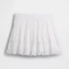 Pintuck Lace-Trim Easy Mini Skort