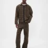Plaid Canvas Baggy Jeans