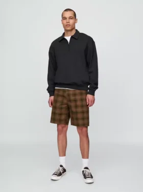 Plaid Canvas Shorts