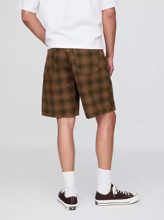 Plaid Canvas Shorts