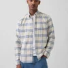 Plaid Oxford Button-Down Shirt