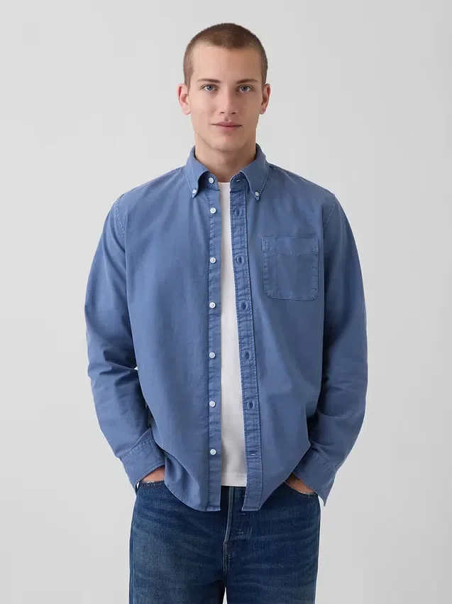 Plaid Oxford Button-Down Shirt