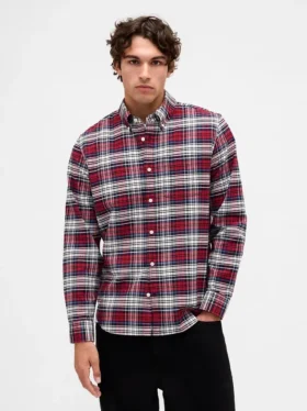 Plaid Oxford Button-Down Shirt