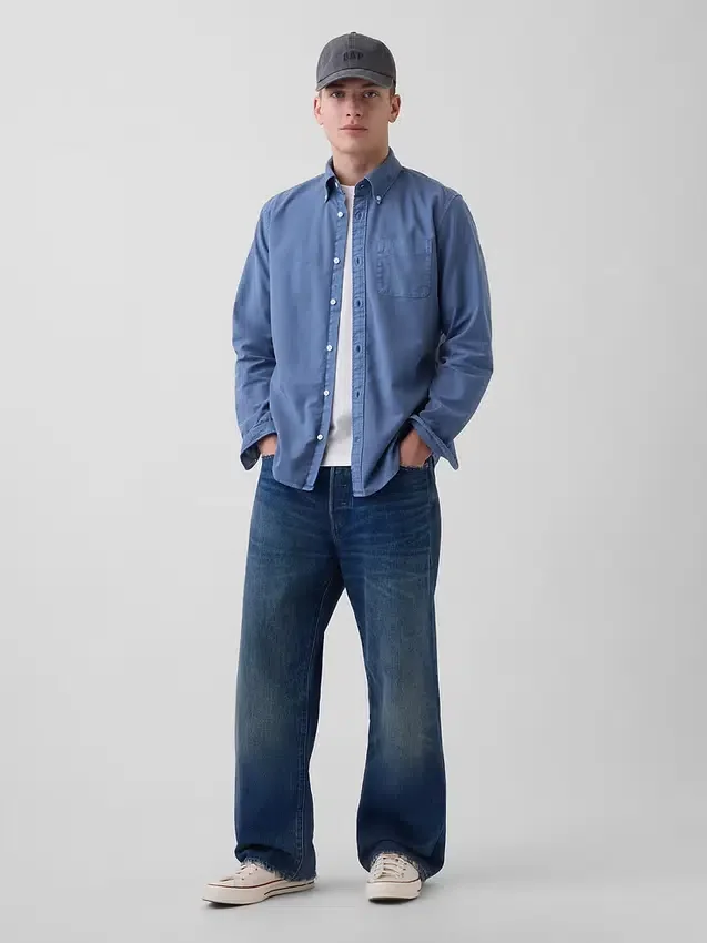Plaid Oxford Button-Down Shirt
