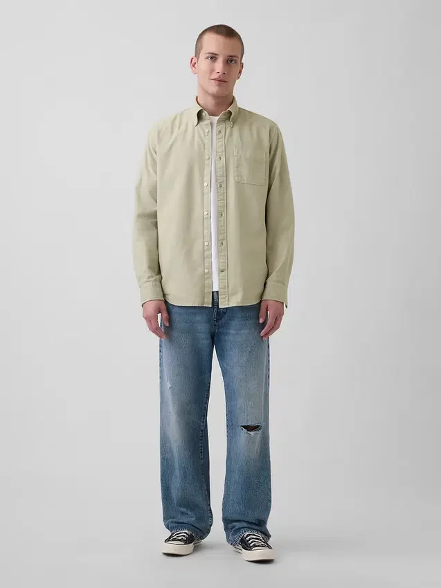 Plaid Oxford Button-Down Shirt