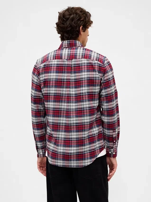 Plaid Oxford Button-Down Shirt