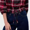 Plaid Tie-Waist Top