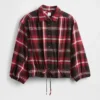 Plaid Tie-Waist Top