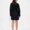 Pleated Mini Shirtdress
