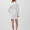 Pleated Mini Shirtdress