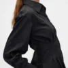 Pleated Mini Shirtdress