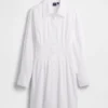 Pleated Mini Shirtdress