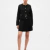 Pleated Mini Sweater Skirt