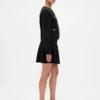 Pleated Mini Sweater Skirt