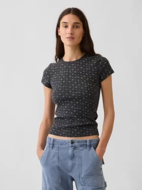 Pointelle Crewneck T-Shirt
