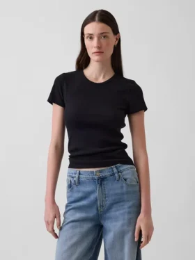 Pointelle Crewneck T-Shirt