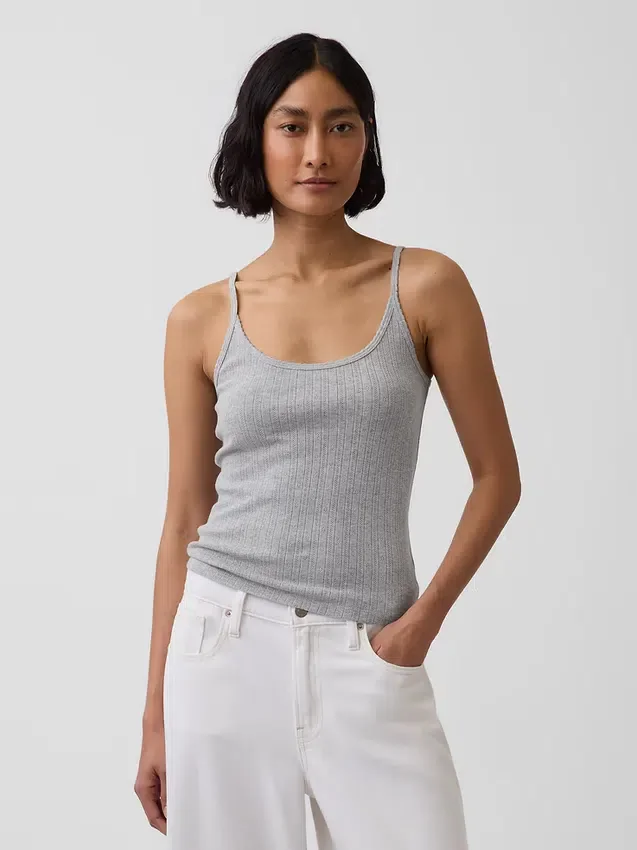 Pointelle Crop Cami