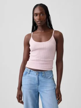 Pointelle Crop Cami