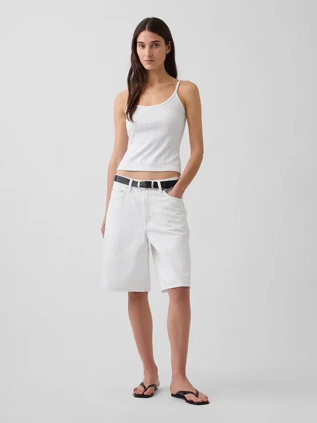 Pointelle Crop Cami