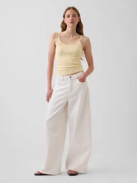 Pointelle Crop Cami