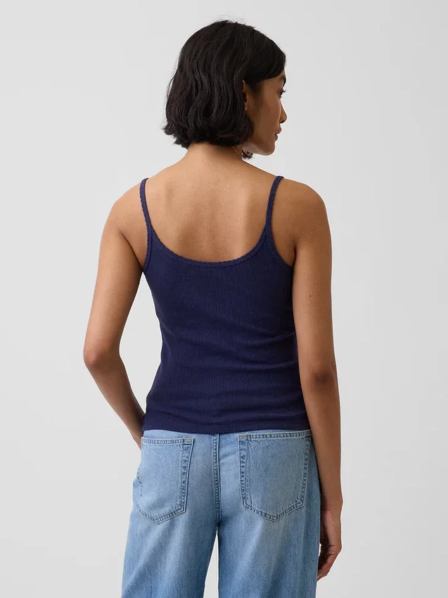 Pointelle Crop Cami
