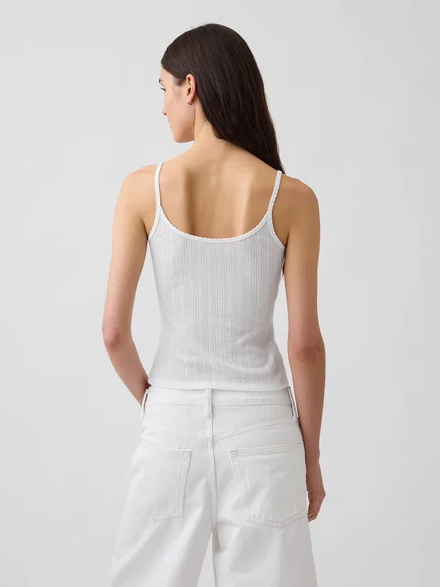 Pointelle Crop Cami