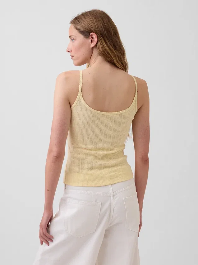 Pointelle Crop Cami